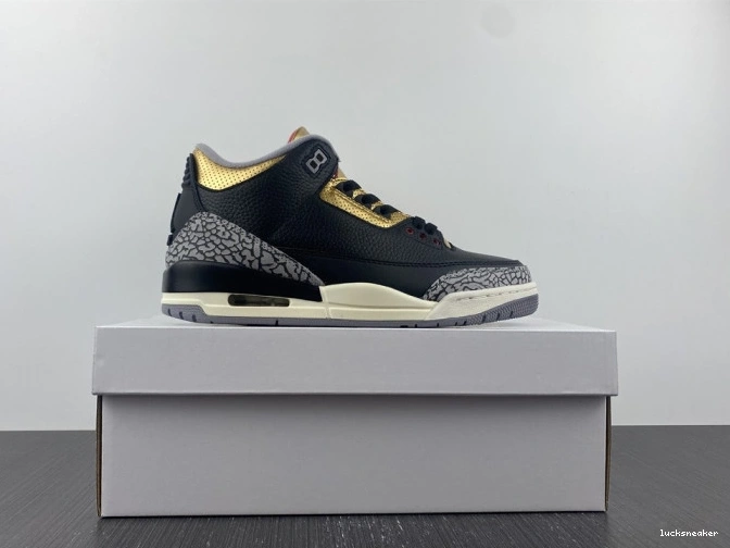 Reps LUCY WMNS Air Gold 3 Jordan Black CK9246-067 0726
